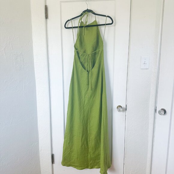 Reformation | Selia 100% Linen Maxi Dress in Avocado Green - Picture 5 of 8